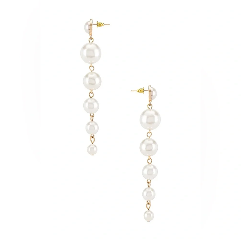 ✨3for$38  New Revolve Pearl Drop Earrings - Picture 3 of 13